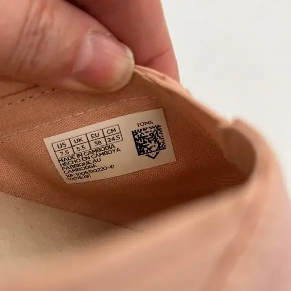 Toms Alpargata Indio Mule Sneaker Spanish Villa Pink Pique Mesh Slide Shoes 7.5 - Picture 7 of 8